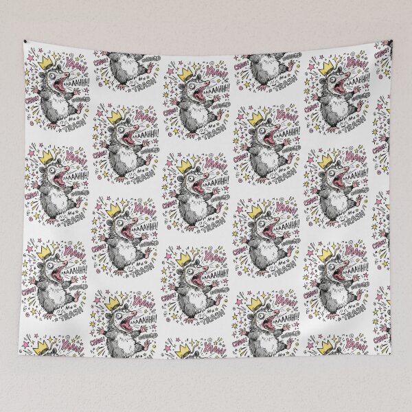 Item preview, Unhinged Chaos Possum – Funny Meme Trash King Illustration designed and sold by KAYJAY DESIGNS.