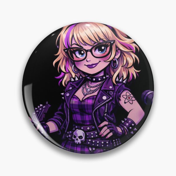 Item preview, Purple Punk Rock Girl Guitarist – Cute Grunge Chibi Rocker Design designed and sold by ☆ CR4ZIIB4BII ☆.
