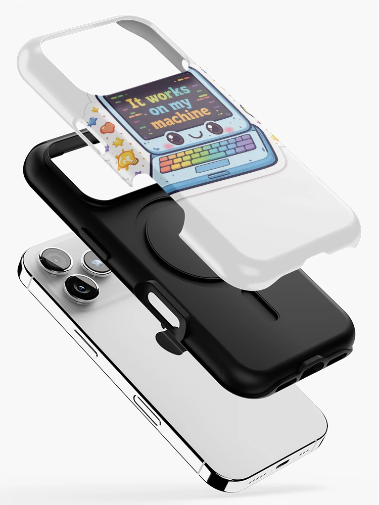 Thumbnail 2 of 4, iPhone Case, It Works on My Machine Funny Coding Sticker | Programmer Humor Laptop Design designed and sold by CodingPrintHub.