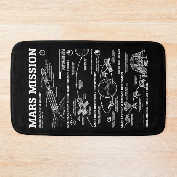 Item preview, Mars Mission Manned Space Flight Launch Landing Diagram designed and sold by GrandeDuc.