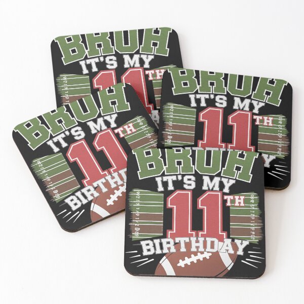 Item preview, Bruh It's My 11th Birthday 11 Year Old Birthday Football T-Shirt designed and sold by fferomananul.