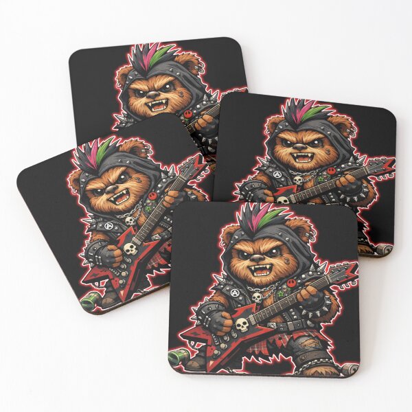 Item preview, PPunk Rock Bear Guitarist – Grunge Rebel Animal Music Designurple Punk Rock Girl Guitarist – Cute Grunge Chibi Rocker Design designed and sold by ☆ CR4ZIIB4BII ☆.