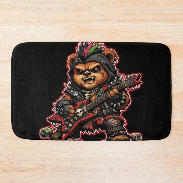 Item preview, PPunk Rock Bear Guitarist – Grunge Rebel Animal Music Designurple Punk Rock Girl Guitarist – Cute Grunge Chibi Rocker Design designed and sold by ☆ CR4ZIIB4BII ☆.