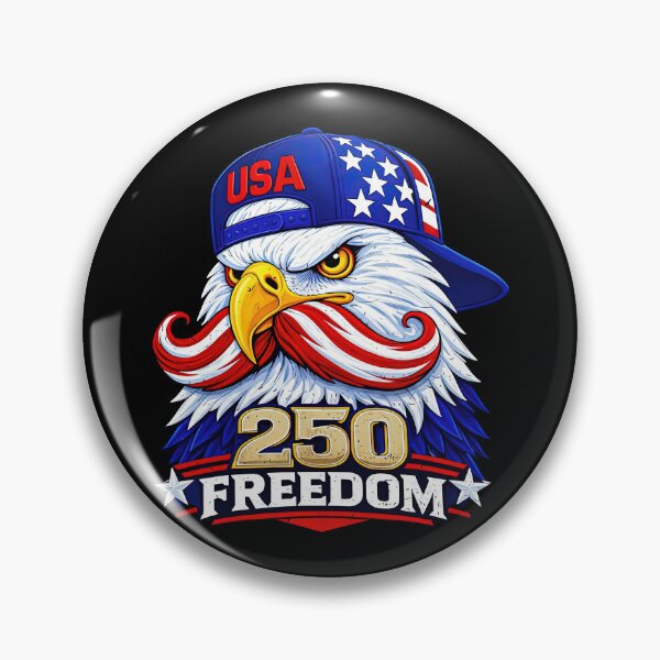 Item preview, Eagle having Handlebar mustache 250 Years Freedom 250th Anniversary USA 4th of July designed and sold by koffmannohe.