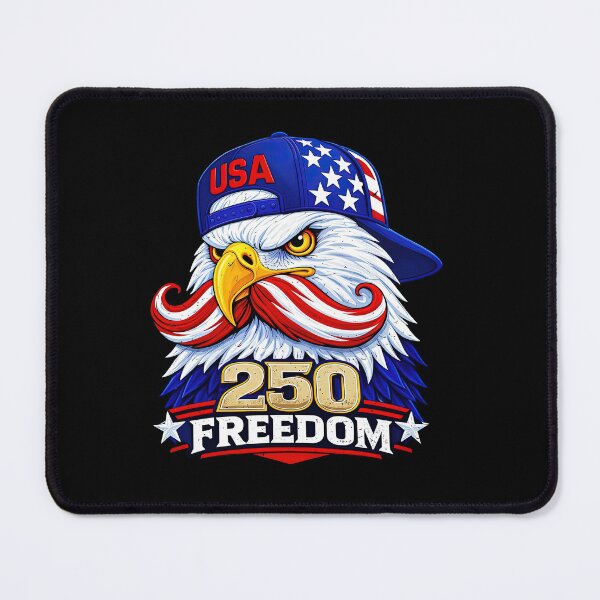 Item preview, Eagle having Handlebar mustache 250 Years Freedom 250th Anniversary USA 4th of July designed and sold by koffmannohe.