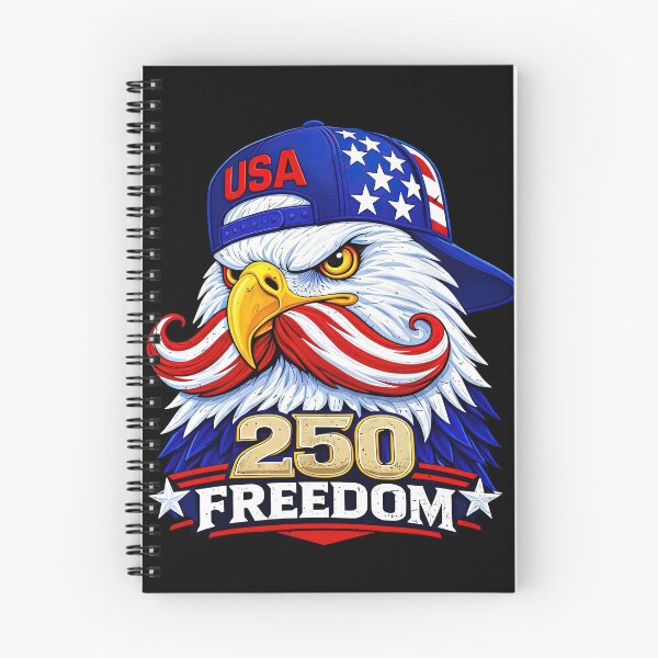 Item preview, Eagle having Handlebar mustache 250 Years Freedom 250th Anniversary USA 4th of July designed and sold by koffmannohe.