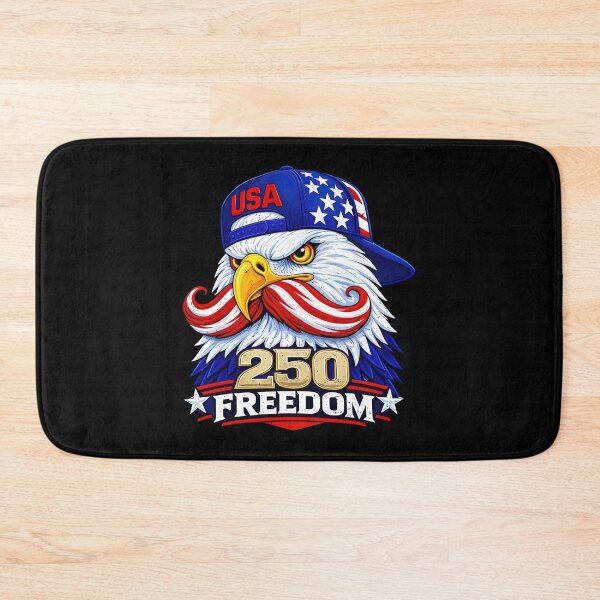 Item preview, Eagle having Handlebar mustache 250 Years Freedom 250th Anniversary USA 4th of July designed and sold by koffmannohe.