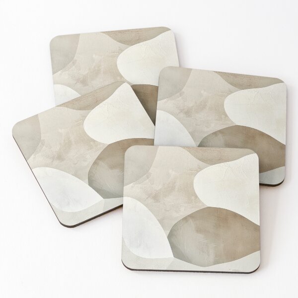 Item preview, Abstract beige organic design, minimalist modern natural tones designed and sold by CosmicGlyph.