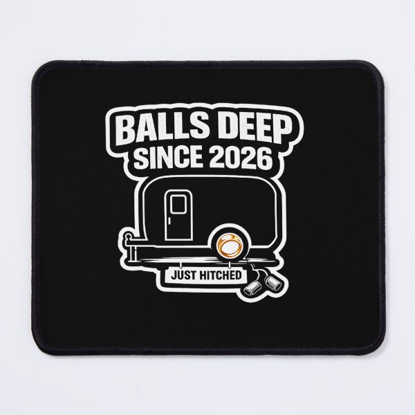 Item preview, Balls Deep Since 2026 Funny Wedding Shirt Just Hitched Bachelor Party Humor Groom Gift designed and sold by VibeOffline Studio.