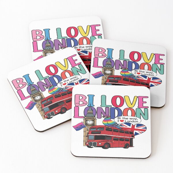 Item preview, Bi Love London LGBTQ Pride T-Shirt – Rainbow Pigeon, Big Ben & Double Decker Bus Cute UK Pride Design designed and sold by Sushikidsntod.