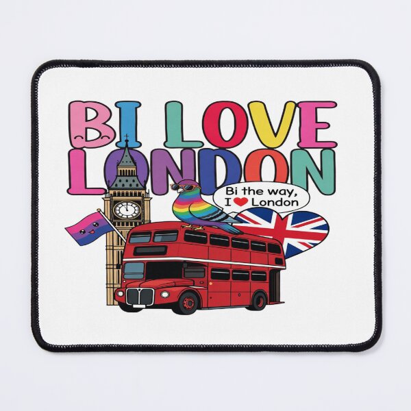 Item preview, Bi Love London LGBTQ Pride T-Shirt – Rainbow Pigeon, Big Ben & Double Decker Bus Cute UK Pride Design designed and sold by Sushikidsntod.
