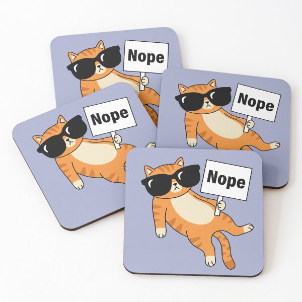 Item preview, Sarcastic Cat Nope - Funny Introvert Humor Aesthetic designed and sold by Khaled Abdelnaser.