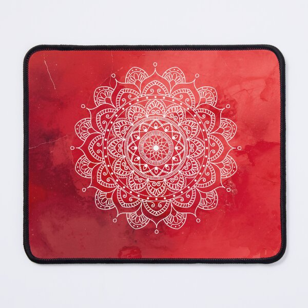 Item preview, Elegant White Mandala Design on Red Background designed and sold by Cutethings3.