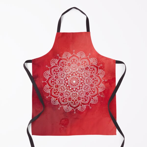 Item preview, Elegant White Mandala Design on Red Background designed and sold by Cutethings3.