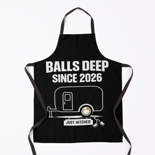 Item preview, Balls Deep Since 2026 Funny Wedding Shirt Groom Gift Bachelor Party Just Hitched Humor designed and sold by VibeOffline Studio.