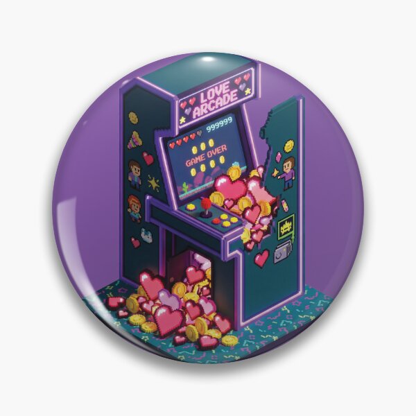 Item preview, Love Arcade – Retro Pixel Gaming Hearts Illustration designed and sold by KAYJAY DESIGNS.