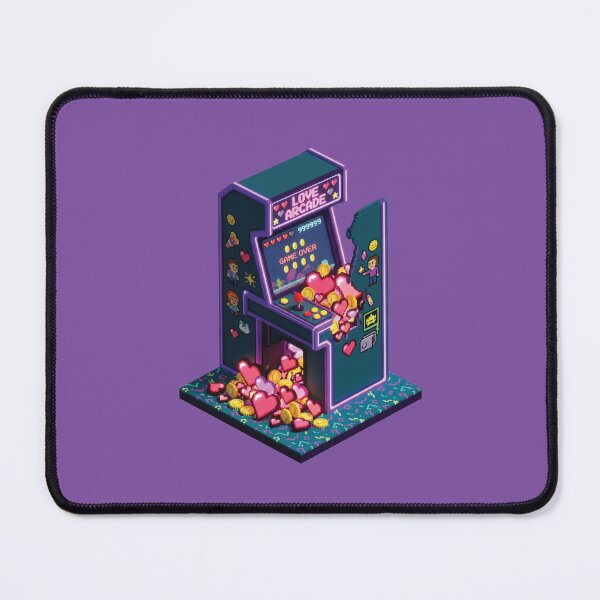 Item preview, Love Arcade – Retro Pixel Gaming Hearts Illustration designed and sold by KAYJAY DESIGNS.
