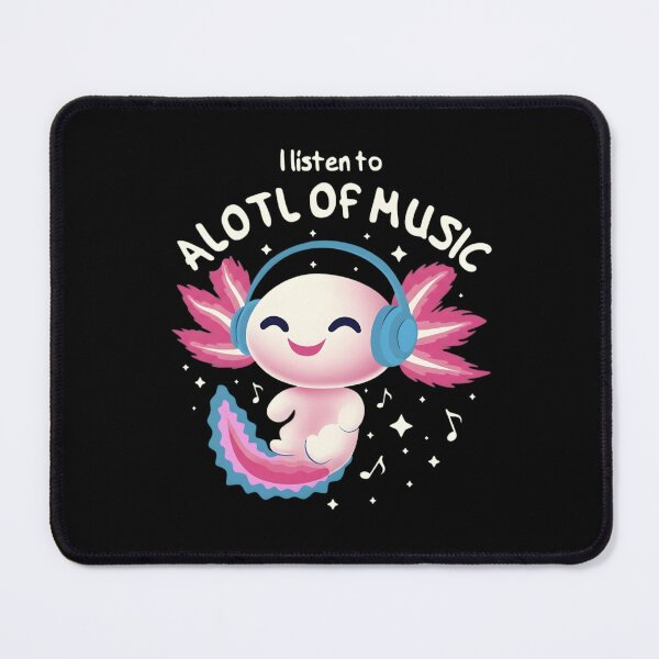 Item preview, Cute Axolotl Listening to Music - I Listen to Alotl of Music Pun designed and sold by haitrieuic96.