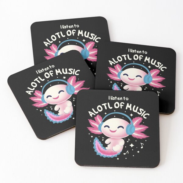 Item preview, Cute Axolotl Listening to Music - I Listen to Alotl of Music Pun designed and sold by haitrieuic96.
