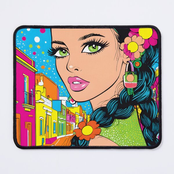 Item preview, Vibrant Portrait with Colorful Urban Background designed and sold by Artessie.