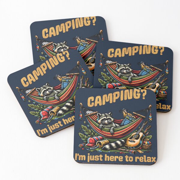 Item preview, Camping? I’m Just Here To Relax Funny Raccoon Camping Shirt designed and sold by Negisandeep studio.