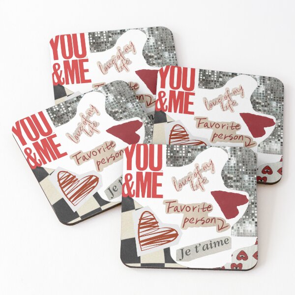 Item preview, You And Me Romantic Collage Love Aesthetic Sticker designed and sold by SeaShellwhispers.