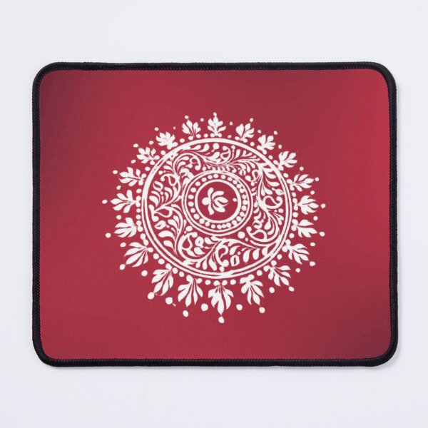 Item preview, Elegant White Mandala Design on Red Background designed and sold by Cutethings3.