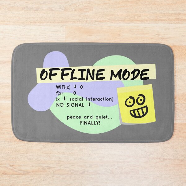 Item preview, A playful illustration showing “offline mode” designed and sold by GraphicComet.