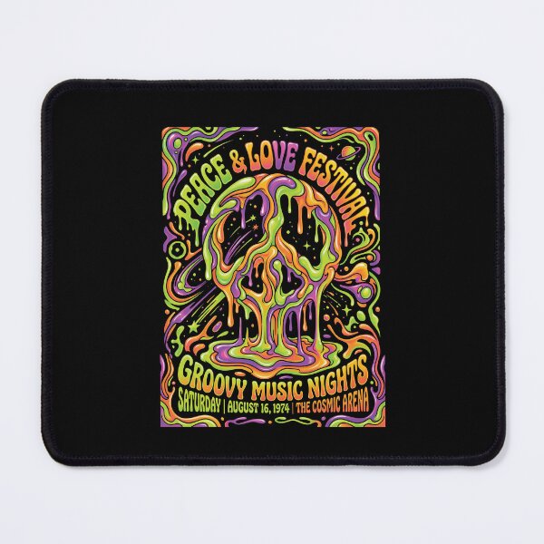 Item preview, Peace & Love Festival – Psychedelic Melting Typography Poster designed and sold by KAYJAY DESIGNS.