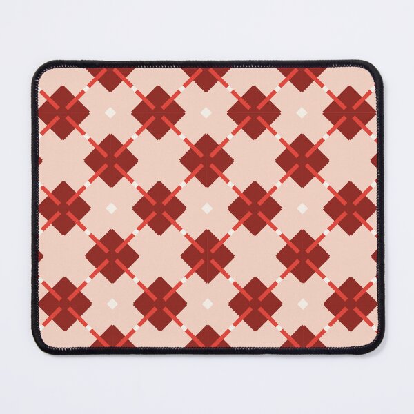 Item preview, Vintage Red Geometric Lattice Pattern designed and sold by Patternfluent.