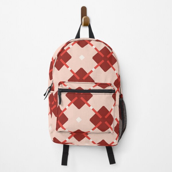 Item preview, Vintage Red Geometric Lattice Pattern designed and sold by Patternfluent.