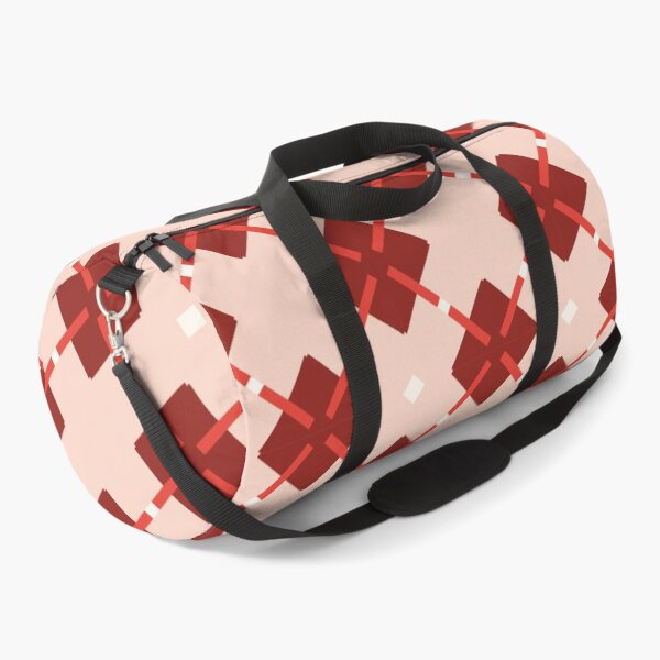 Item preview, Vintage Red Geometric Lattice Pattern designed and sold by Patternfluent.