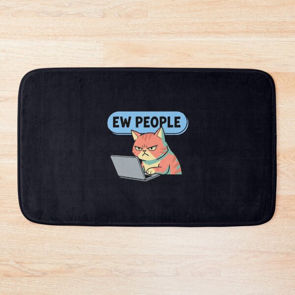 Item preview, Ew People Funny Grumpy Cat - Sarcastic Introvert Humor designed and sold by Khaled Abdelnaser.