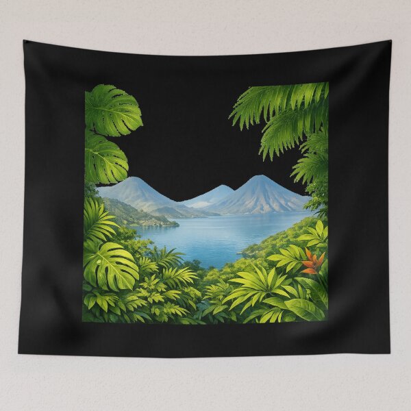 Item preview, Lake Atitlan - volcano landscape designed and sold by DamioPolArt.