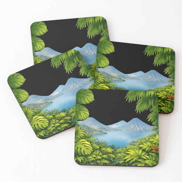 Item preview, Lake Atitlan - volcano landscape designed and sold by DamioPolArt.