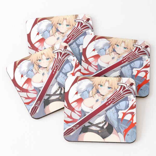 Item preview, Red Saber Mordred Dynamic Mordred Fate Grand Order Red Saber Winter Anime Girl Waifu Strong Crimson Strike designed and sold by PMartistStudio.
