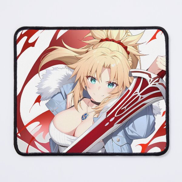 Item preview, Red Saber Mordred Dynamic Mordred Fate Grand Order Red Saber Winter Anime Girl Waifu Strong Crimson Strike designed and sold by PMartistStudio.