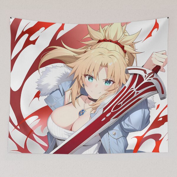 Item preview, Red Saber Mordred Dynamic Mordred Fate Grand Order Red Saber Winter Anime Girl Waifu Strong Crimson Strike designed and sold by PMartistStudio.