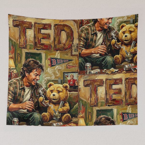 Item preview, Thunder Buddies for Life: Ted & John Oil Art designed and sold by Art's Diner.