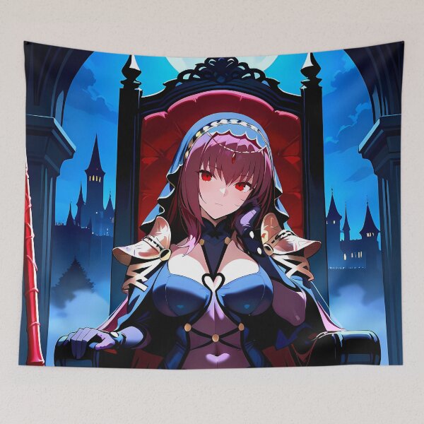 Item preview, Sukasaha Lancer Scathach Grand Order Anime Girl Gothic Moon Throne Waifu Fantasy designed and sold by PMartistStudio.