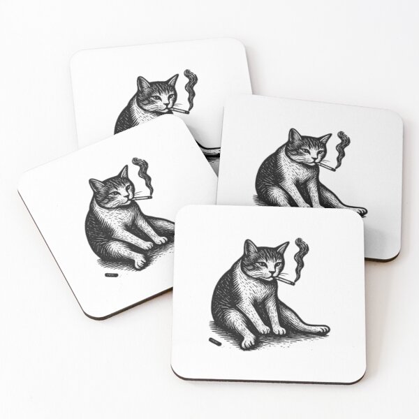 Item preview, Retro Pop Art Smoking Cat designed and sold by Colorful-Garden.