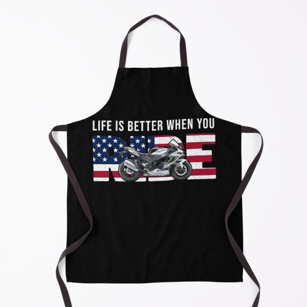 Item preview, Ride Motorcycle USA Flag Biker Shirt designed and sold by FroggyBaBoy.