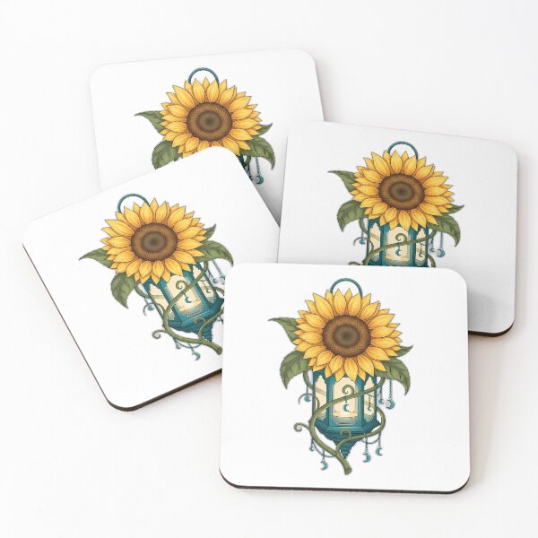 Item preview, Golden Sunflower Teal Lantern Crescent Charms designed and sold by pumsquare.