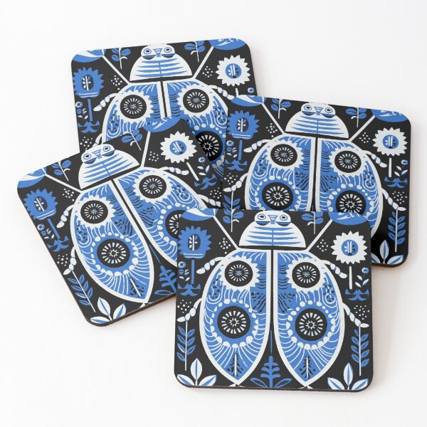 Item preview, Blue Floral Ladybug designed and sold by lautir.
