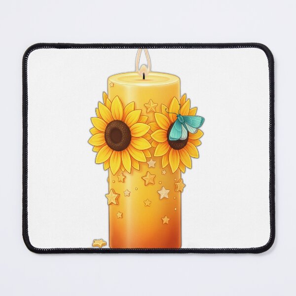 Item preview, Sunflower Spell Candle Teal Moth Wax Stars designed and sold by pumsquare.
