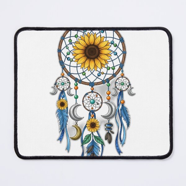 Item preview, Sunflower Dreamcatcher Crescent Charms Ribbon Tails designed and sold by pumsquare.