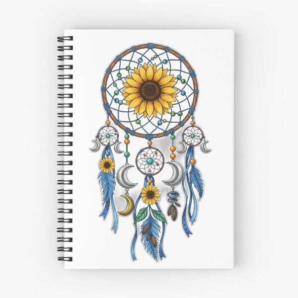 Item preview, Sunflower Dreamcatcher Crescent Charms Ribbon Tails designed and sold by pumsquare.