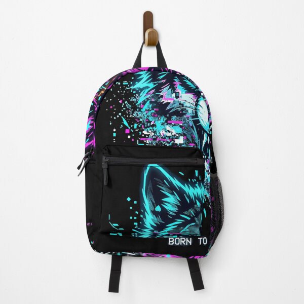 Item preview, Glitchcore Cyberpunk Wolf BORN TO BE WILD.exe designed and sold by etuvibes.