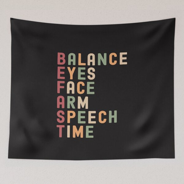 Item preview, Stroke Awareness BE FAST Acronym Neuro ICU Nurse Support Gift designed and sold by kiralynstration.