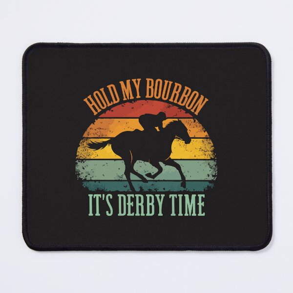 Item preview, Hold My Bourbon It’s Horse Racing Time Funny Derby Day Gift designed and sold by kiralynstration.